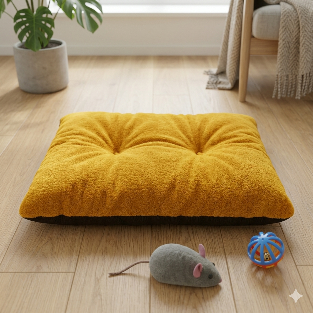 Yumuşak Peluş Evcil Hayvan Minderi | Welsoft Kedi Köpek Yatağı Yıkanabilir| 4 Mevsim Kullanım 55x85 65x95 45x65 cm