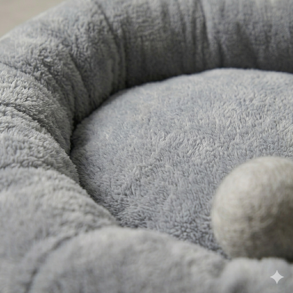 Peluş Donut Kedi & Köpek Yatağı – 50/60/70 cm | 4 Mevsim Kullanıma Uygun Evcil Hayvan Yatağı CottonPati