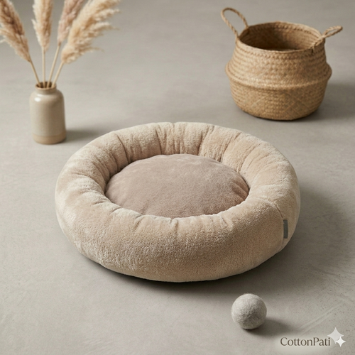 Peluş Donut Yatak 50-60-70 cm - Ultra Konforlu Evcil Hayvan Yatağı 4 Mevsim Kullanıma Uygun