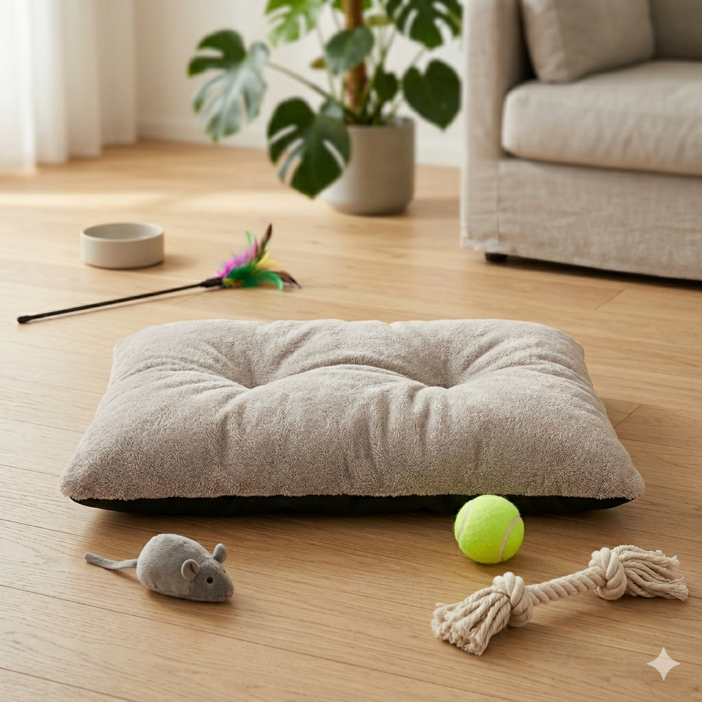 Yumuşak Peluş Evcil Hayvan Minderi | Welsoft Kedi Köpek Yatağı Yıkanabilir| 4 Mevsim Kullanım 55x85 65x95 45x65 cm
