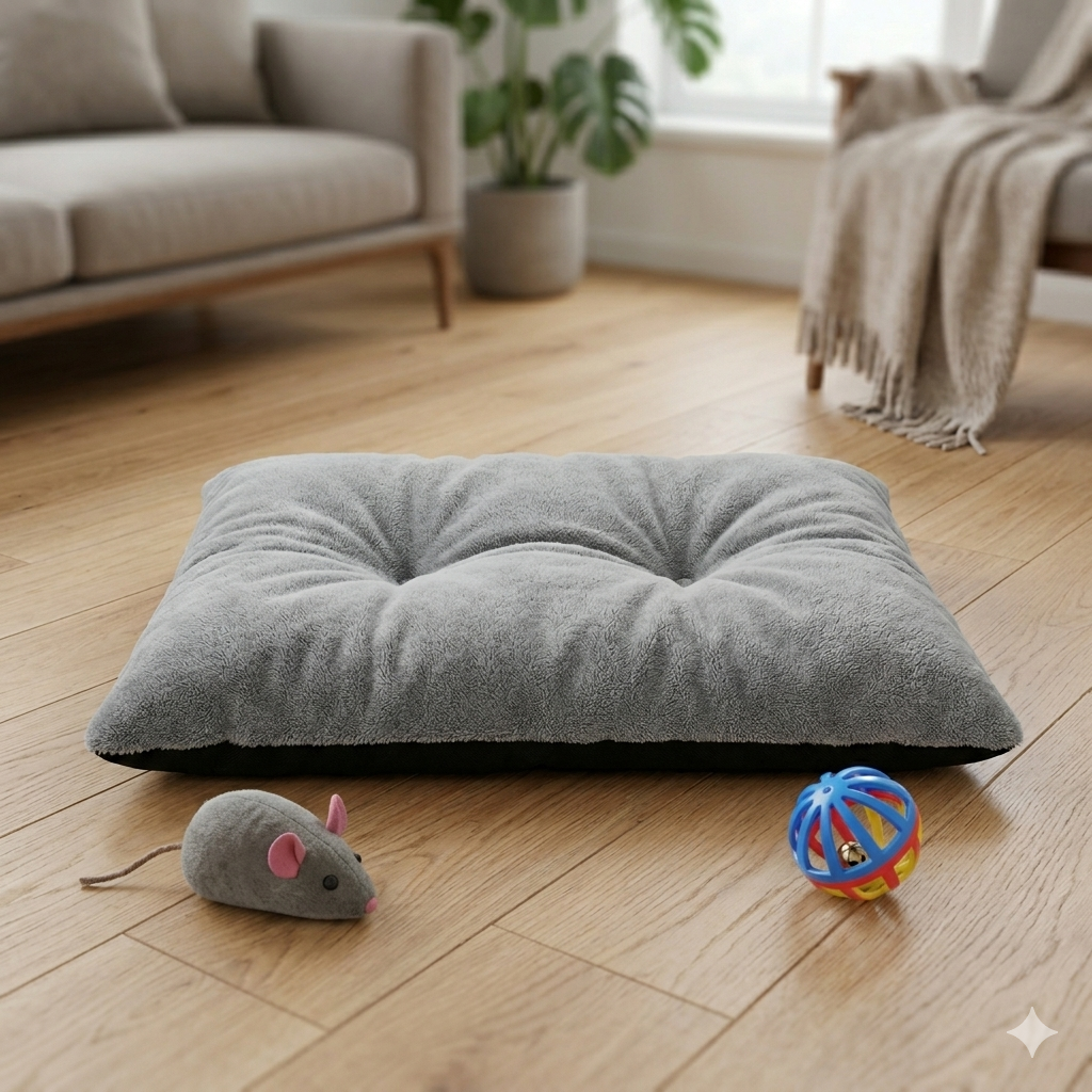 Yumuşak Peluş Evcil Hayvan Minderi | Welsoft Kedi Köpek Yatağı Yıkanabilir| 4 Mevsim Kullanım 55x85 65x95 45x65 cm